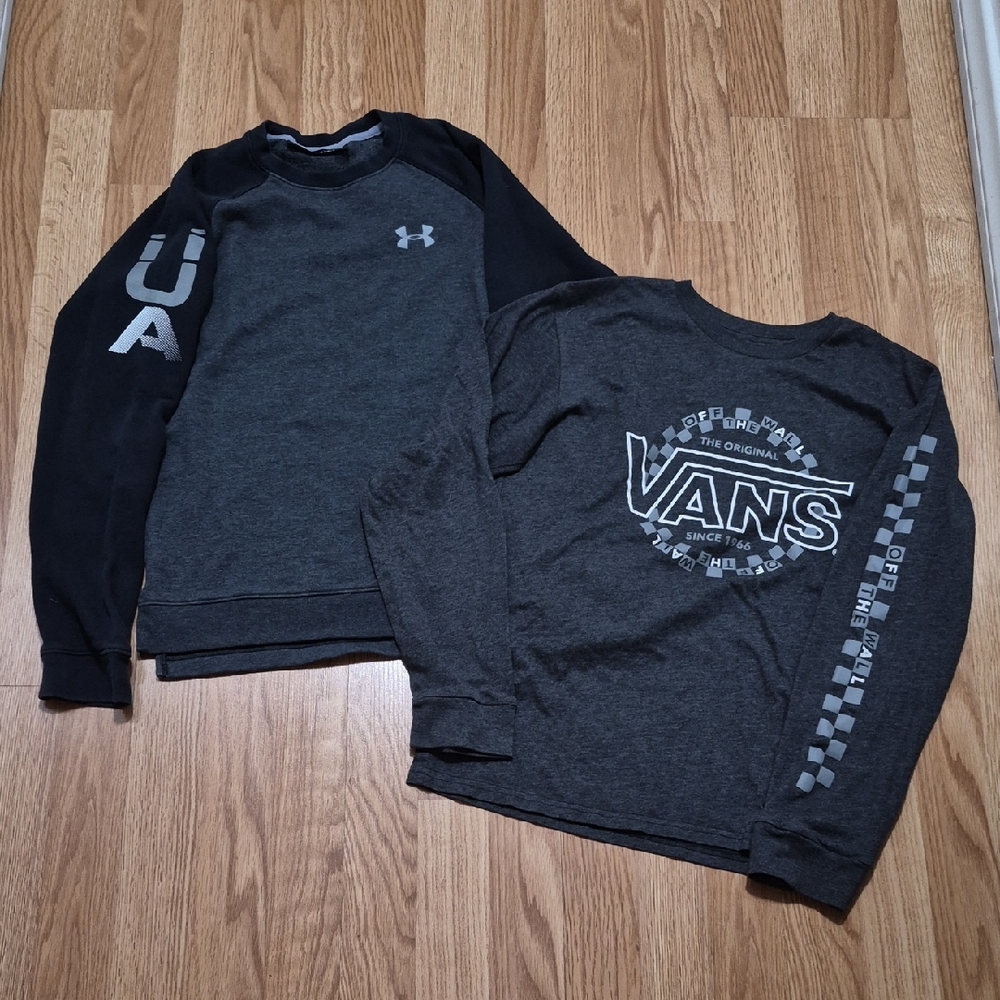 Boys Under Armour and Vans Long Sleeve Shirts XL